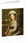 A Young Girl Playing with a Hoop by Frederick Bacon Barwell