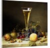 Still Life with a glass of champagne, 1855 by Johann Wilhelm Preyer