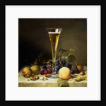 Still Life with a glass of champagne, 1855 by Johann Wilhelm Preyer