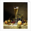 Still Life with a glass of champagne, 1855 by Johann Wilhelm Preyer