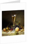 Still Life with a glass of champagne, 1855 by Johann Wilhelm Preyer