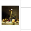 Still Life with a glass of champagne, 1855 by Johann Wilhelm Preyer