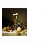 Still Life with a glass of champagne, 1855 by Johann Wilhelm Preyer