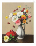 White vase and red box by Felix Elie Tobeen