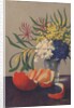Still Life with Flowers and an Orange by Felix Elie Tobeen