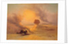 A Caravan caught in the Sinum wind near Gizah by Johann Jakob Frey
