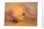 A Caravan caught in the Sinum wind near Gizah by Johann Jakob Frey