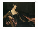 A Lady in Black: Portrait of Jean Ainsworth, Viscountess Massereene and Ferrard, 1917 by John Lavery