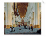 The interior of St. Bavo's, Haarlem by Isaak Nickelen