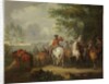 Cavaliers setting off on a journey by Pieter van Bloemen