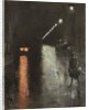 Street scene in Berlin at night, c.1920 by Lesser Ury