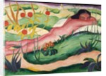 Nude Lying in the Flowers, 1910 by Franz Marc