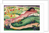 Nude Lying in the Flowers, 1910 by Franz Marc