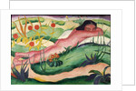 Nude Lying in the Flowers, 1910 by Franz Marc