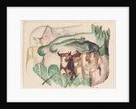 Animals in a landscape, 1913 by Franz Marc