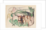 Animals in a landscape, 1913 by Franz Marc