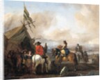 A military encampment with cavaliers by Philips Wouwermans or Wouwerman