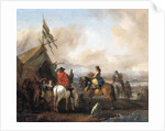 A military encampment with cavaliers by Philips Wouwermans or Wouwerman