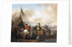 A military encampment with cavaliers by Philips Wouwermans or Wouwerman