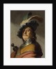 A man in a gorget and cap by Rembrandt Harmensz. van Rijn