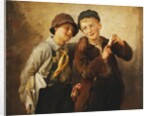 Two Boys with Harmonica by Karl Witkowski