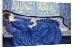 Girl in Blue, 1917 by Frederick Carl Frieseke
