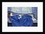 Girl in Blue, 1917 by Frederick Carl Frieseke