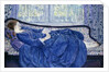 Girl in Blue, 1917 by Frederick Carl Frieseke