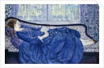 Girl in Blue, 1917 by Frederick Carl Frieseke