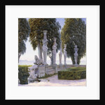 Square with Caryatids in the Grounds of the Villa Farnese, Caprarola; Piazzale delle Cariatidi nel parco di Palazzo Farnese a Caprarola by Adolf Heinrich Hansen