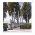 Square with Caryatids in the Grounds of the Villa Farnese, Caprarola; Piazzale delle Cariatidi nel parco di Palazzo Farnese a Caprarola by Adolf Heinrich Hansen