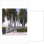 Square with Caryatids in the Grounds of the Villa Farnese, Caprarola; Piazzale delle Cariatidi nel parco di Palazzo Farnese a Caprarola by Adolf Heinrich Hansen