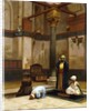 Three People Praying in the Corner Mosque; Trois Personnages Priant dans un Coin de Mosquee by Jean Leon Gerome