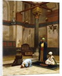 Three People Praying in the Corner Mosque; Trois Personnages Priant dans un Coin de Mosquee by Jean Leon Gerome