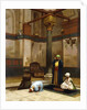 Three People Praying in the Corner Mosque; Trois Personnages Priant dans un Coin de Mosquee by Jean Leon Gerome