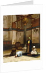Three People Praying in the Corner Mosque; Trois Personnages Priant dans un Coin de Mosquee by Jean Leon Gerome