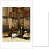 Three People Praying in the Corner Mosque; Trois Personnages Priant dans un Coin de Mosquee by Jean Leon Gerome