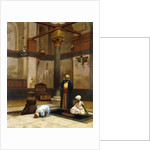 Three People Praying in the Corner Mosque; Trois Personnages Priant dans un Coin de Mosquee by Jean Leon Gerome