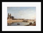 Magdeburg on the banks of the River Elbe - View from the East to the West; Magdeburg an der Elbe; Ansicht von Ost nach West, 1853 by Johann Philipp Eduard Gartner