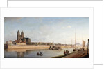 Magdeburg on the banks of the River Elbe - View from the East to the West; Magdeburg an der Elbe; Ansicht von Ost nach West, 1853 by Johann Philipp Eduard Gartner