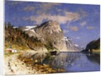 A Steamer in the Sognefjord by Adelsteen Normann