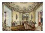 Interior view of the Salon of a Castle in Obertwaltersdorf by Rudolph von Alt