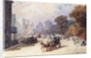 A Carriage in a London Street by Eugene-Louis Lami