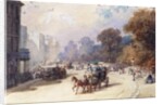 A Carriage in a London Street by Eugene-Louis Lami