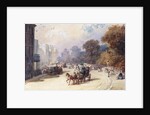 A Carriage in a London Street by Eugene-Louis Lami