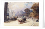 A Carriage in a London Street by Eugene-Louis Lami