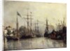 Rotterdam Harbour, 1857 by Johan-Barthold Jongkind