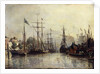 Rotterdam Harbour, 1857 by Johan-Barthold Jongkind
