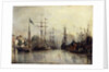 Rotterdam Harbour, 1857 by Johan-Barthold Jongkind