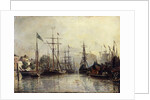 Rotterdam Harbour, 1857 by Johan-Barthold Jongkind